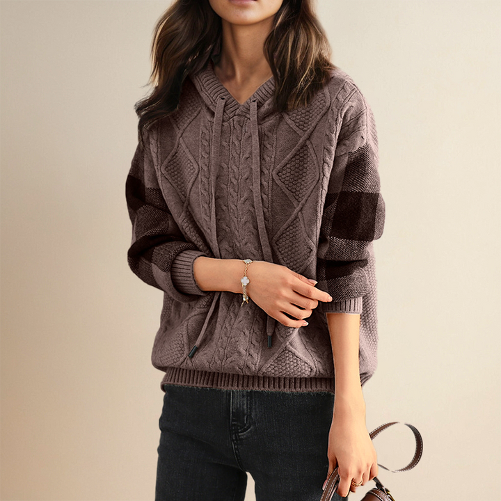 Emily | Zopfstrick Kapuzenpullover