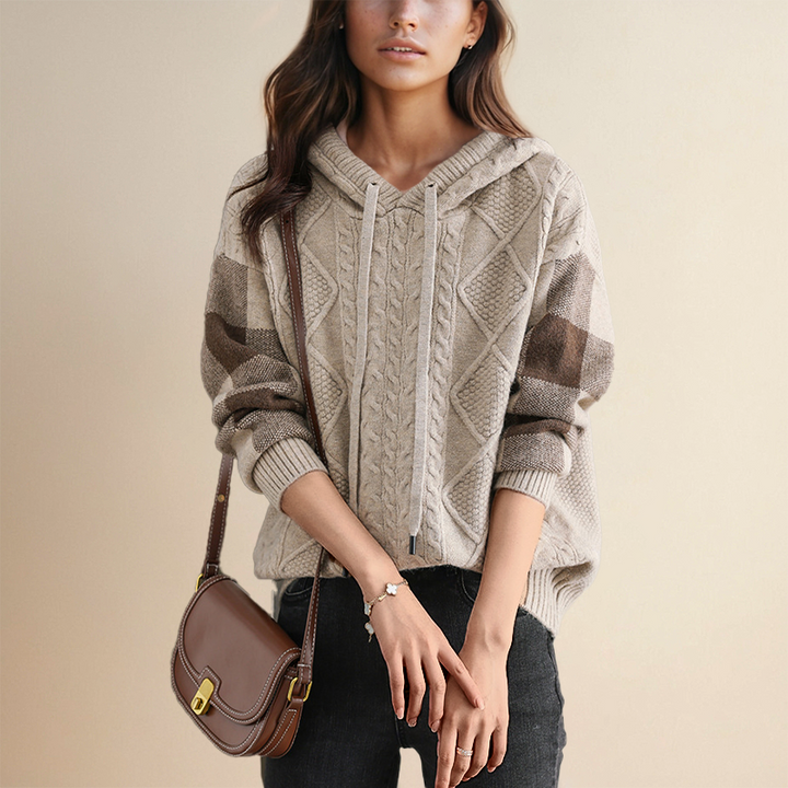 Emily | Zopfstrick Kapuzenpullover