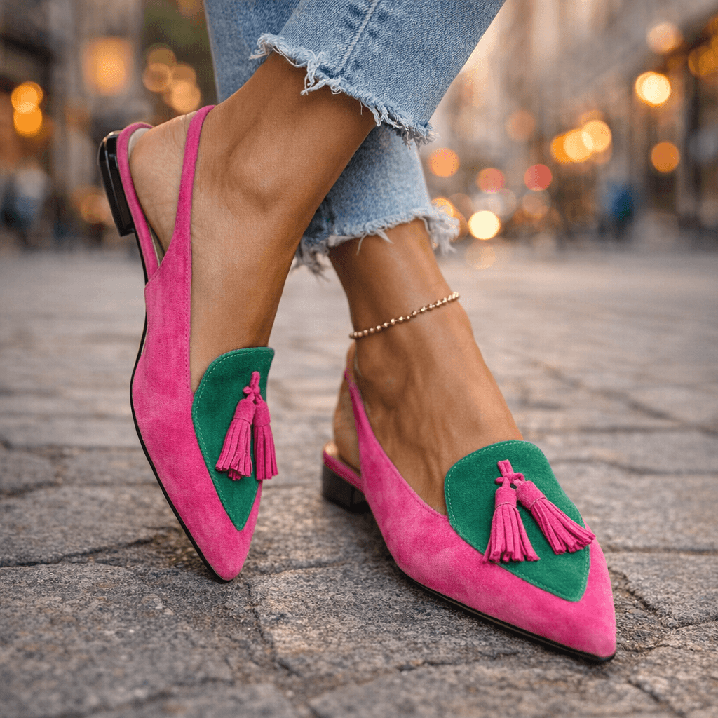Elena | Sandalen mit Riemen und Fransen