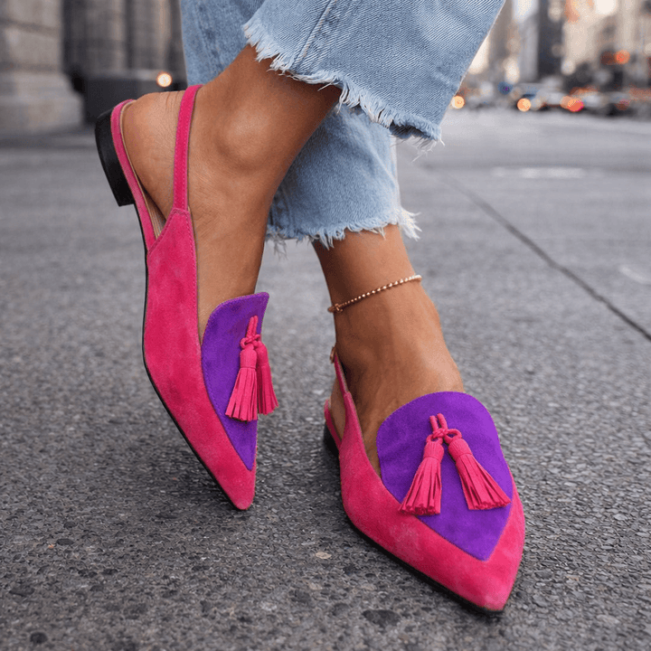Elena | Sandalen mit Riemen und Fransen