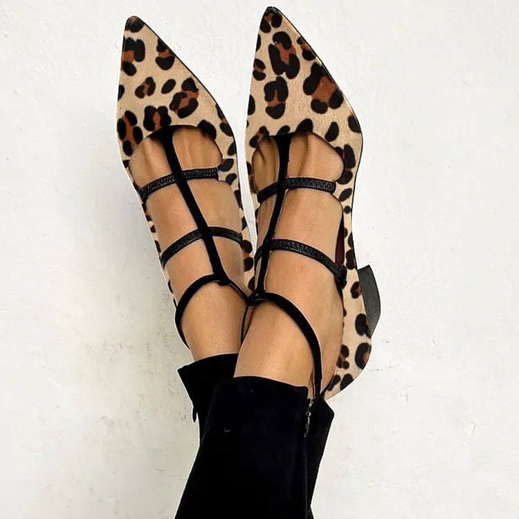Franca | Schuhe mit Absatz und Leopardenband