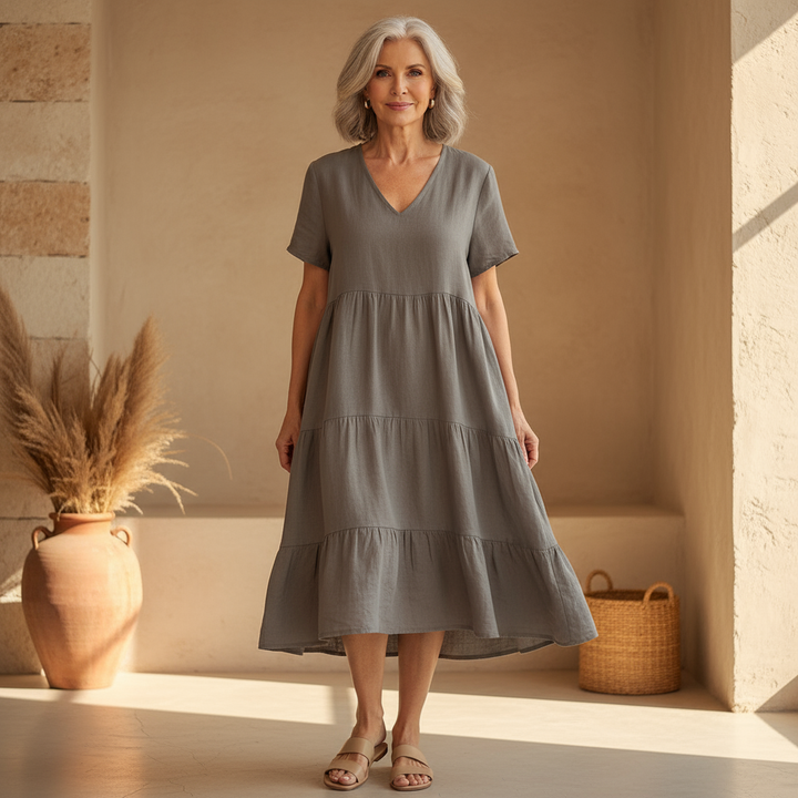 Bexley - Entspanntes Sommerkleid mit V-Ausschnitt