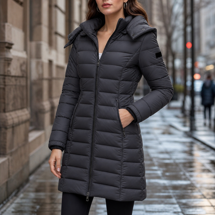 Emilia | Gesteppter Wintermantel mit Kapuze