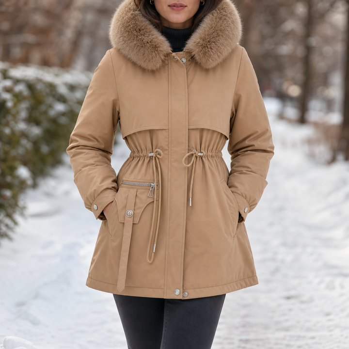 Amalia | Eleganter Wintermantel mit Gürtel