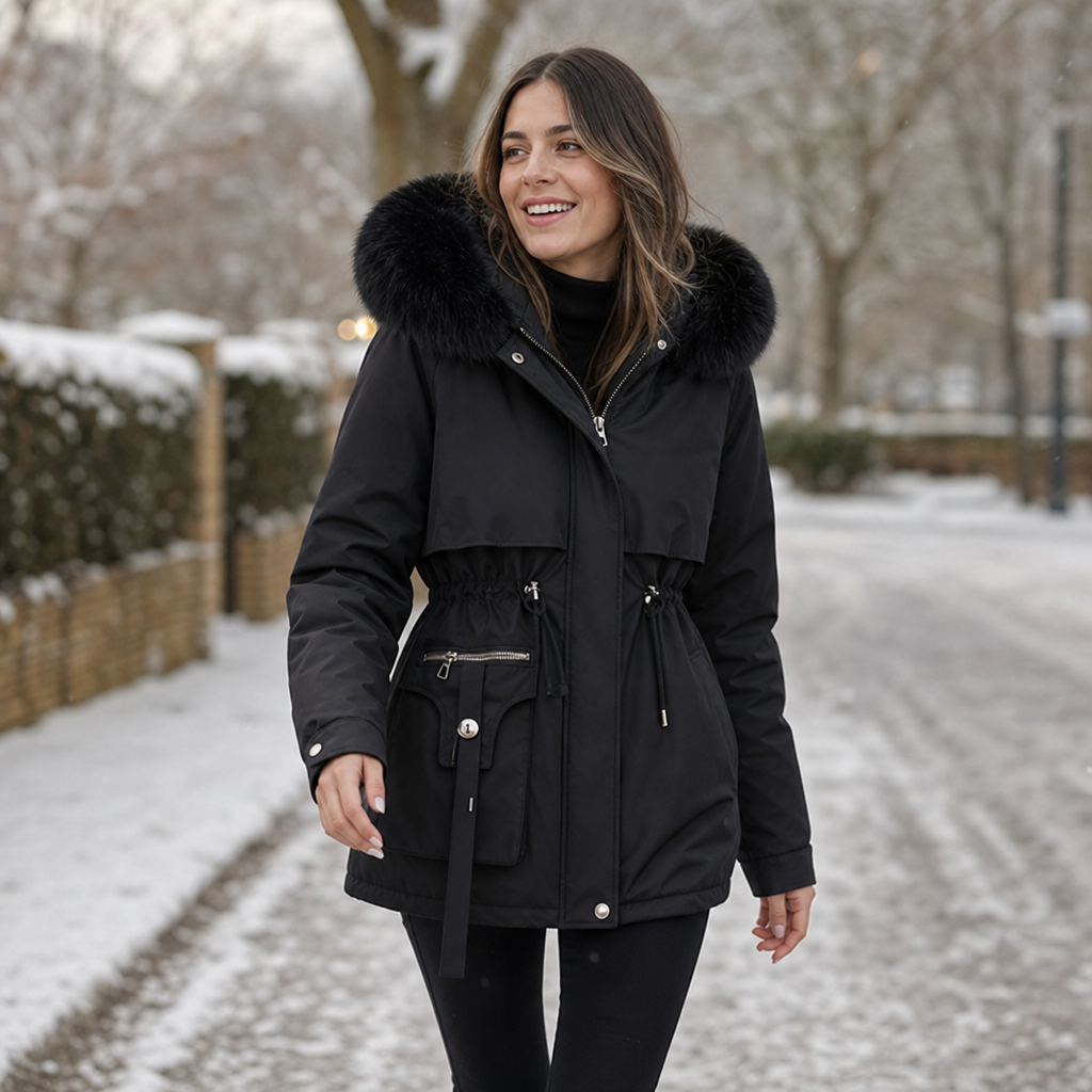 Charlotte | Gefütterte Winterjacke mit Kapuze