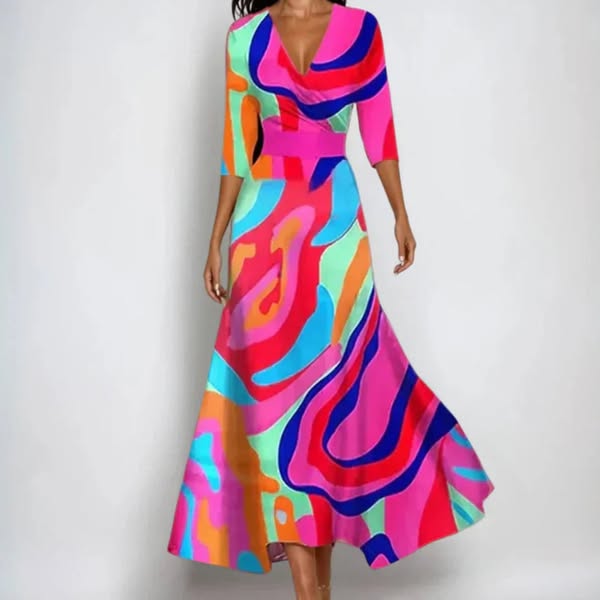 Emily | Elegantes Blumenmuster-Kleid