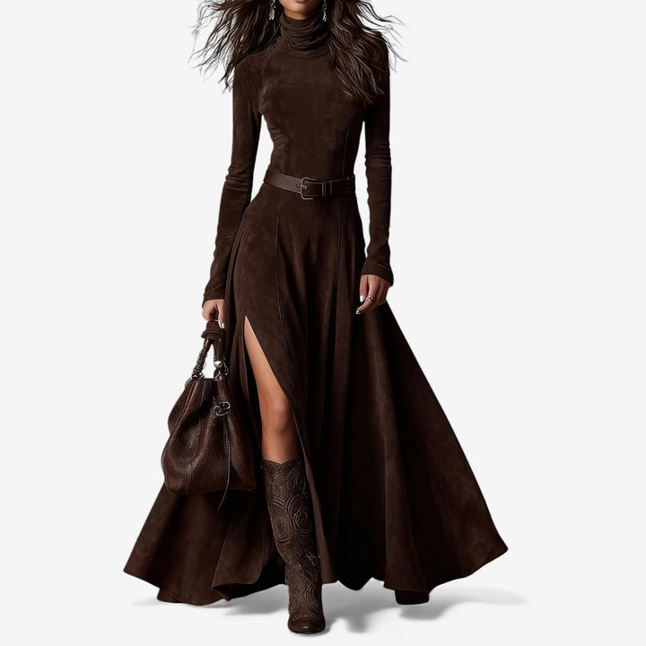 Élodie | Elegantes Maxikleid mit passendem Gürtel