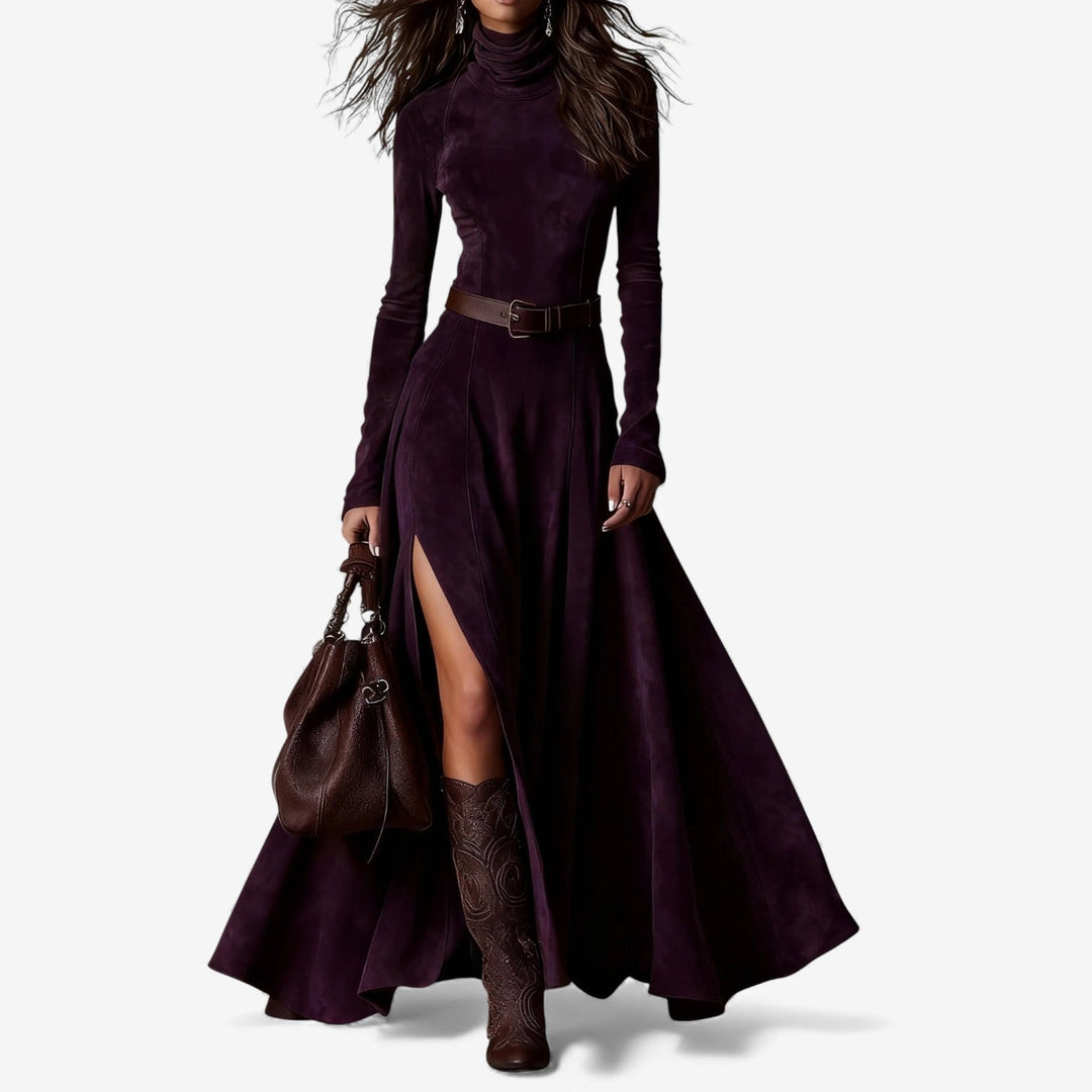 Élodie | Elegantes Maxikleid mit passendem Gürtel