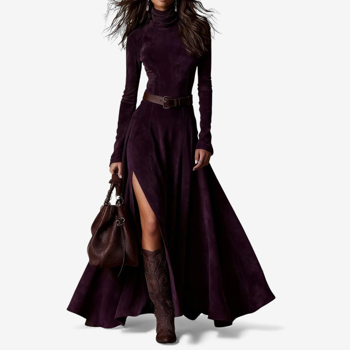Élodie | Elegantes Maxikleid mit passendem Gürtel