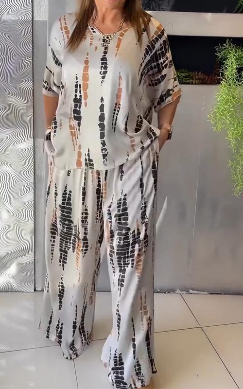 Marie - Legeres Bedrucktes Ensemble