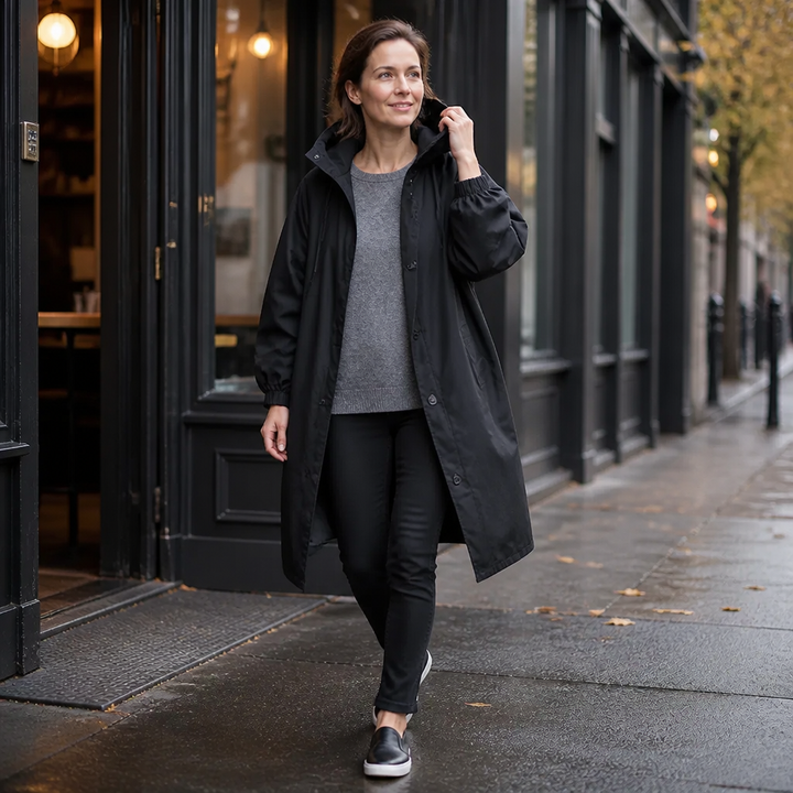 Johanna | Langer Kapuzenmantel im Casual-Stil