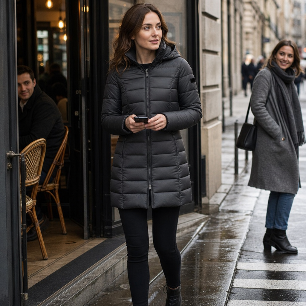 Emilia | Gesteppter Wintermantel mit Kapuze