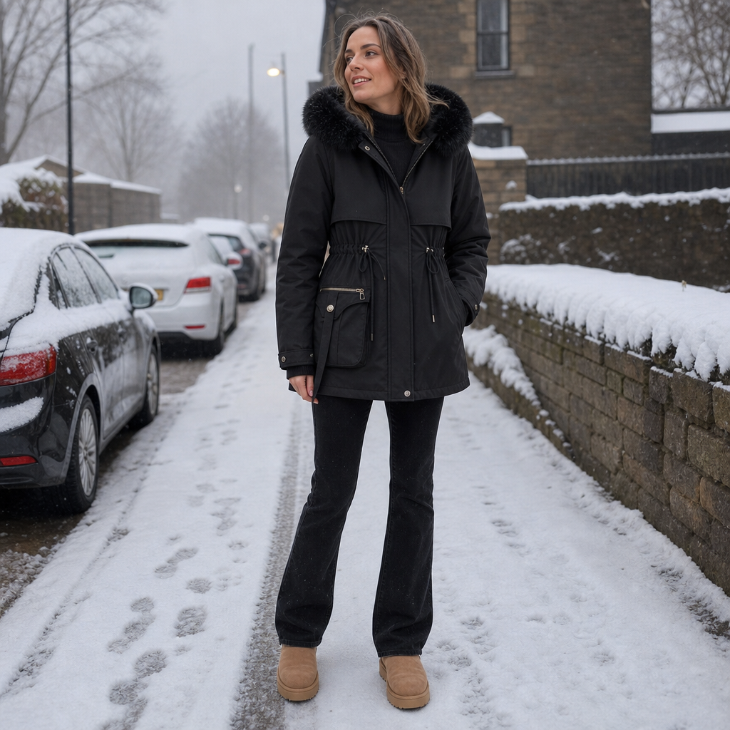 Charlotte | Gefütterte Winterjacke mit Kapuze