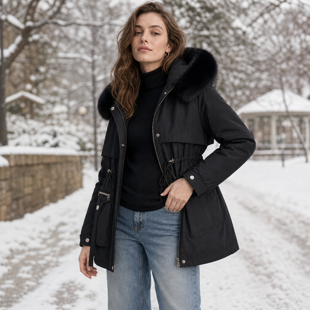 Charlotte | Gefütterte Winterjacke mit Kapuze