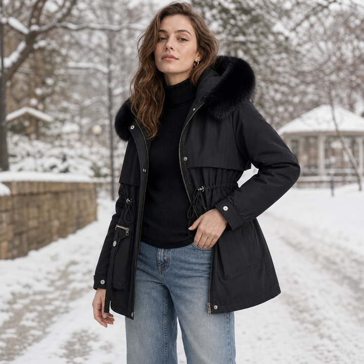 Charlotte | Gefütterte Winterjacke mit Kapuze