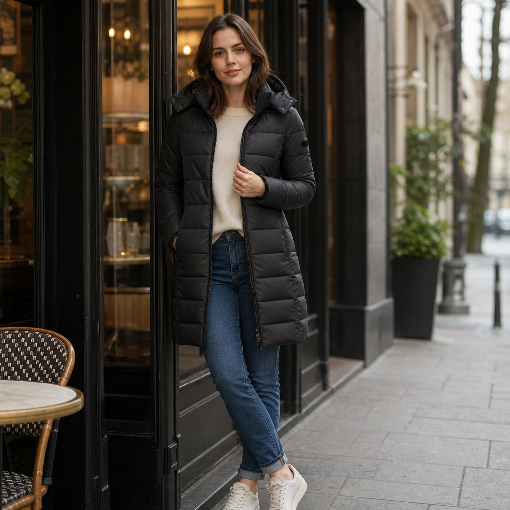 Emilia | Gesteppter Wintermantel mit Kapuze