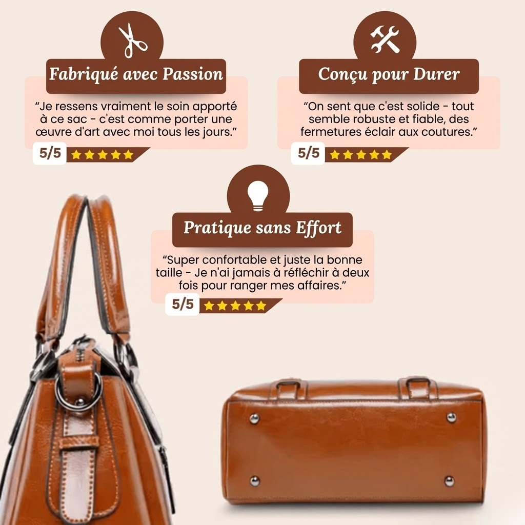 Camille™ | Elegante Polierte Schultertasche