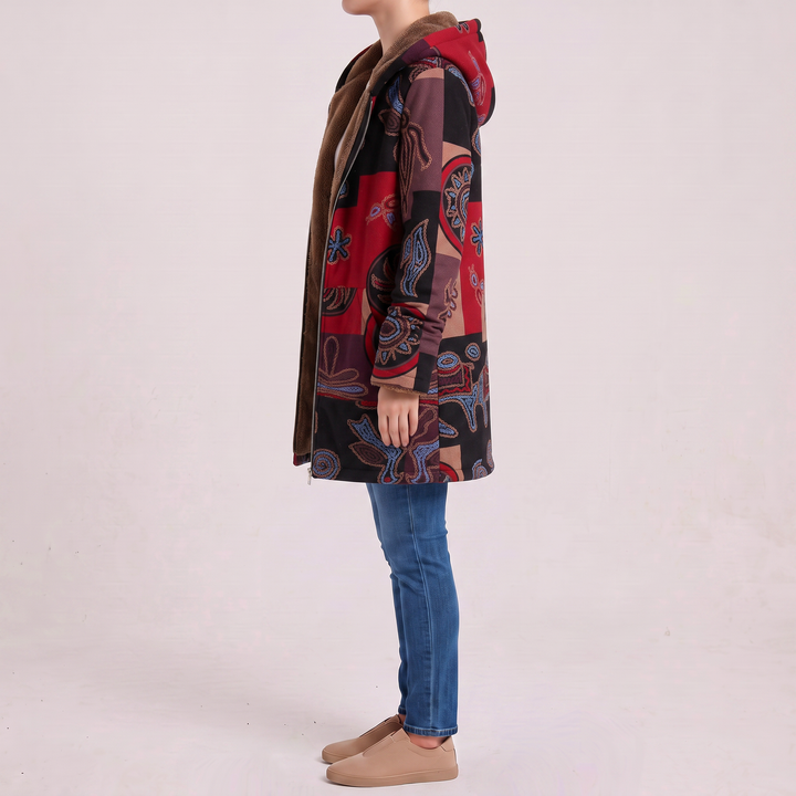 Aurora | Mantel mit Künstlerischem Patchwork-Muster