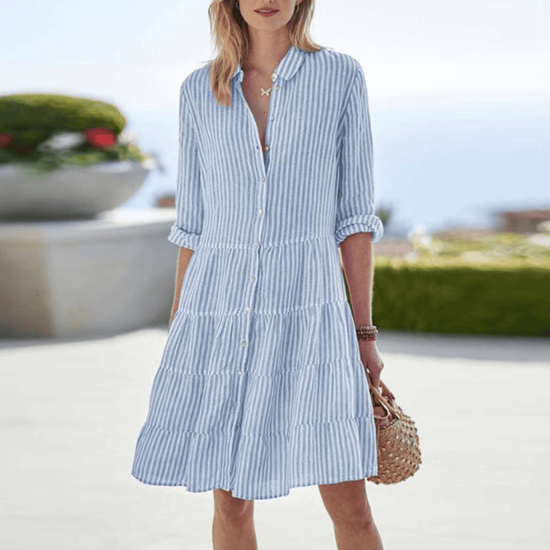 LOLITA | Kurzes Kleid mit Küstenstreifen