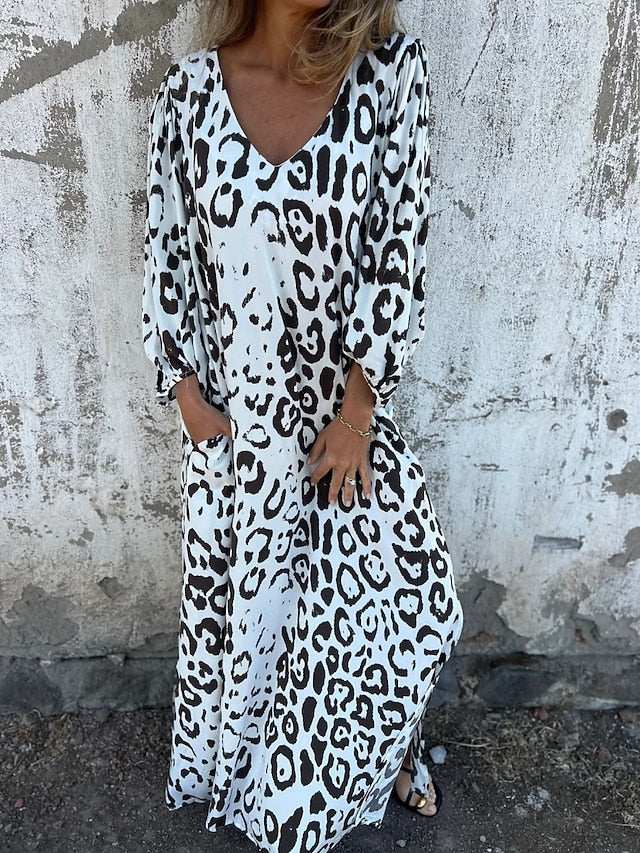 Jessa - Leopard Print Maxi Dress