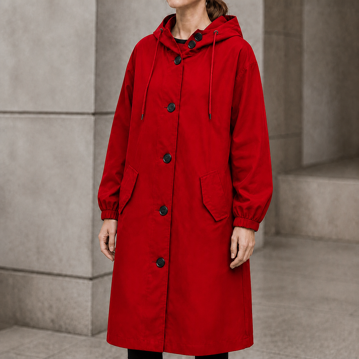 Johanna | Langer Kapuzenmantel im Casual-Stil