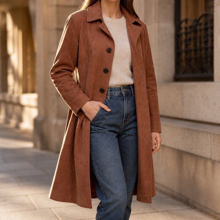 Katharina | Eleganter Mantel mit tailliertem Schnitt
