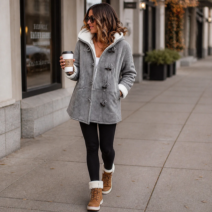 Mathilda | Gefütterter Dufflecoat mit Kapuze