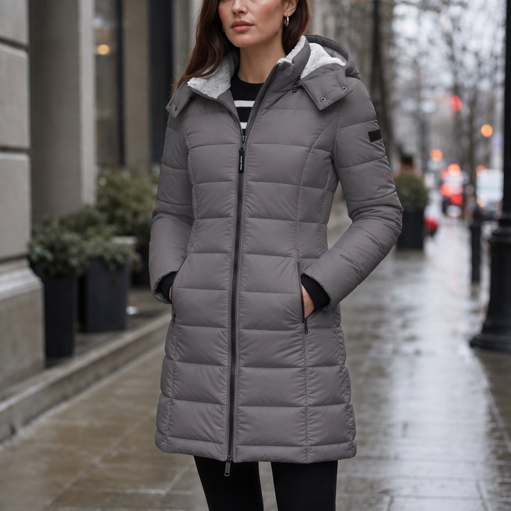 Emilia | Gesteppter Wintermantel mit Kapuze