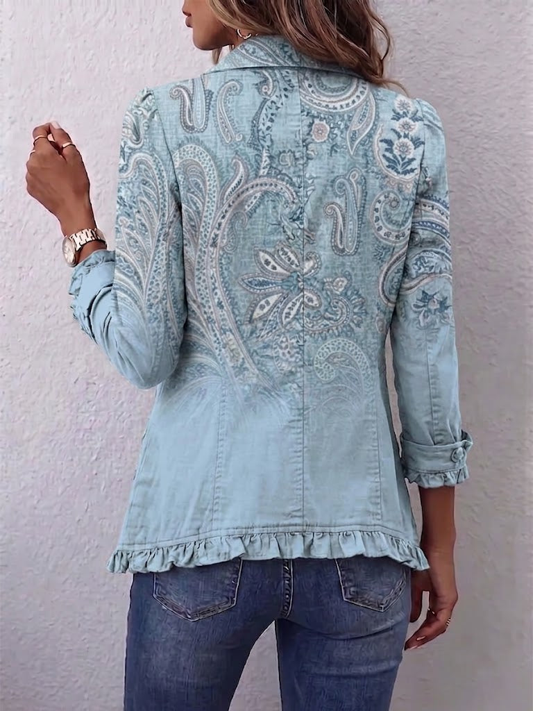 Céline | Vintage Cashmere-Jacke mit Rüschen