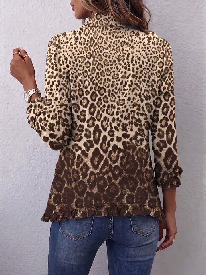 Sylviane | Leopardenjacke mit Volants
