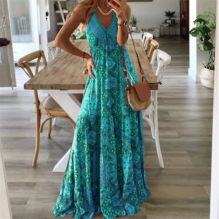 Gweneth - Ärmelloses Boho-Kleid im angesagten Stil