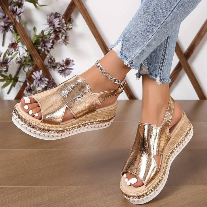 Baylie - Elegante Metall-Sandalen