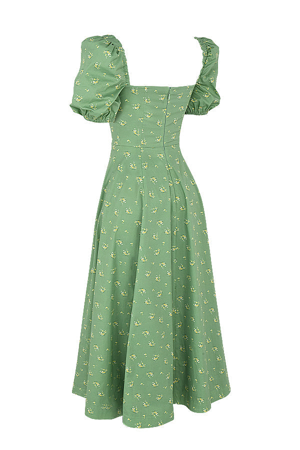 Aviana - Kleid mit Puffärmeln in Bloom