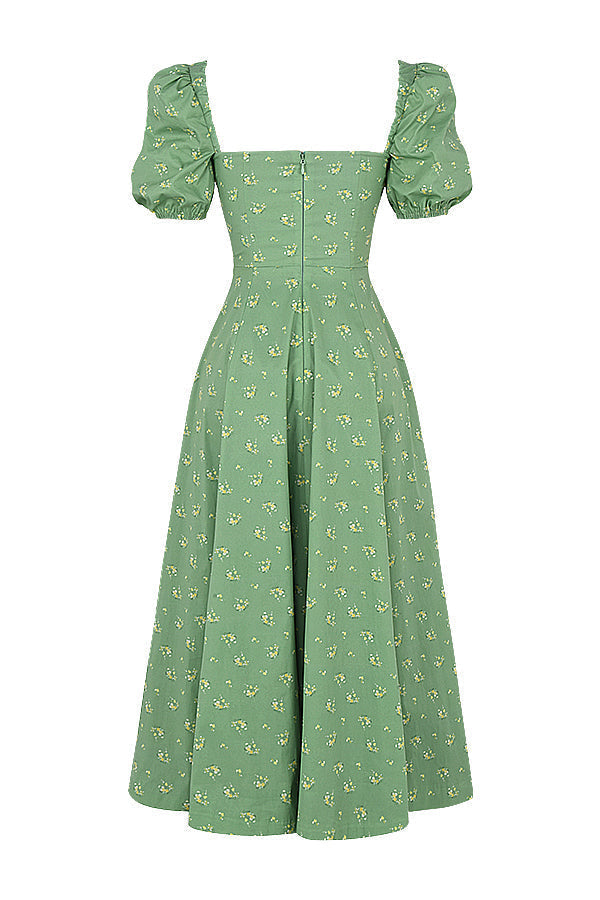 Aviana - Kleid mit Puffärmeln in Bloom
