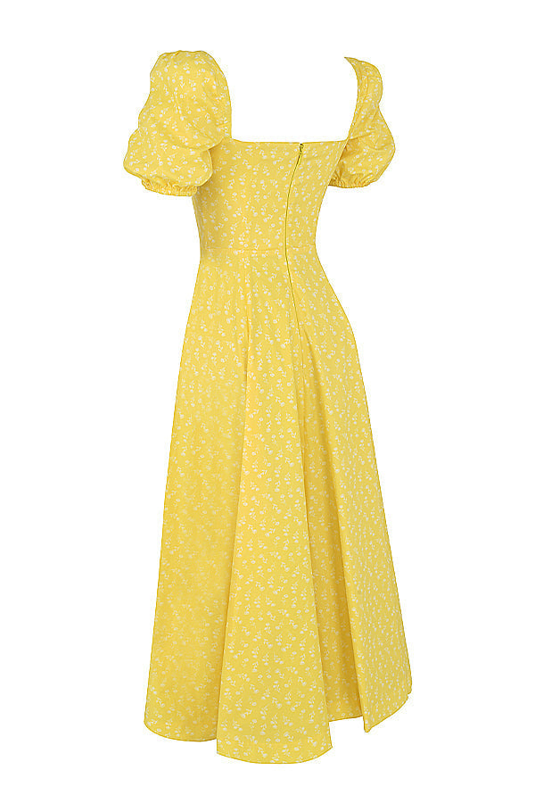 Aviana - Kleid mit Puffärmeln in Bloom