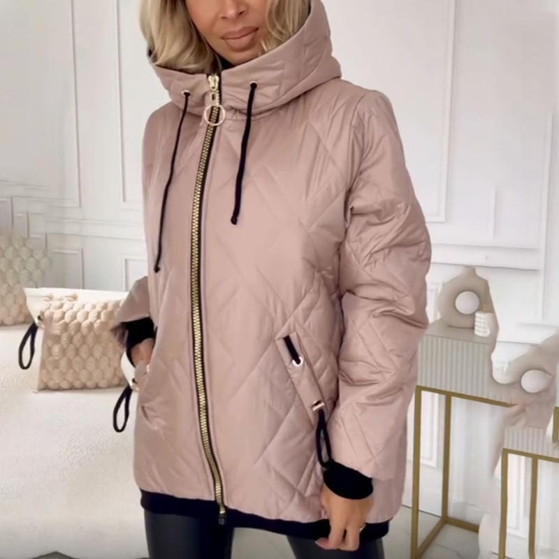 Valentina | Steppjacke mit Kapuze und Kordelzug