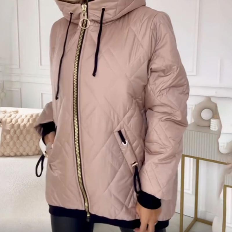 Valentina | Steppjacke mit Kapuze und Kordelzug