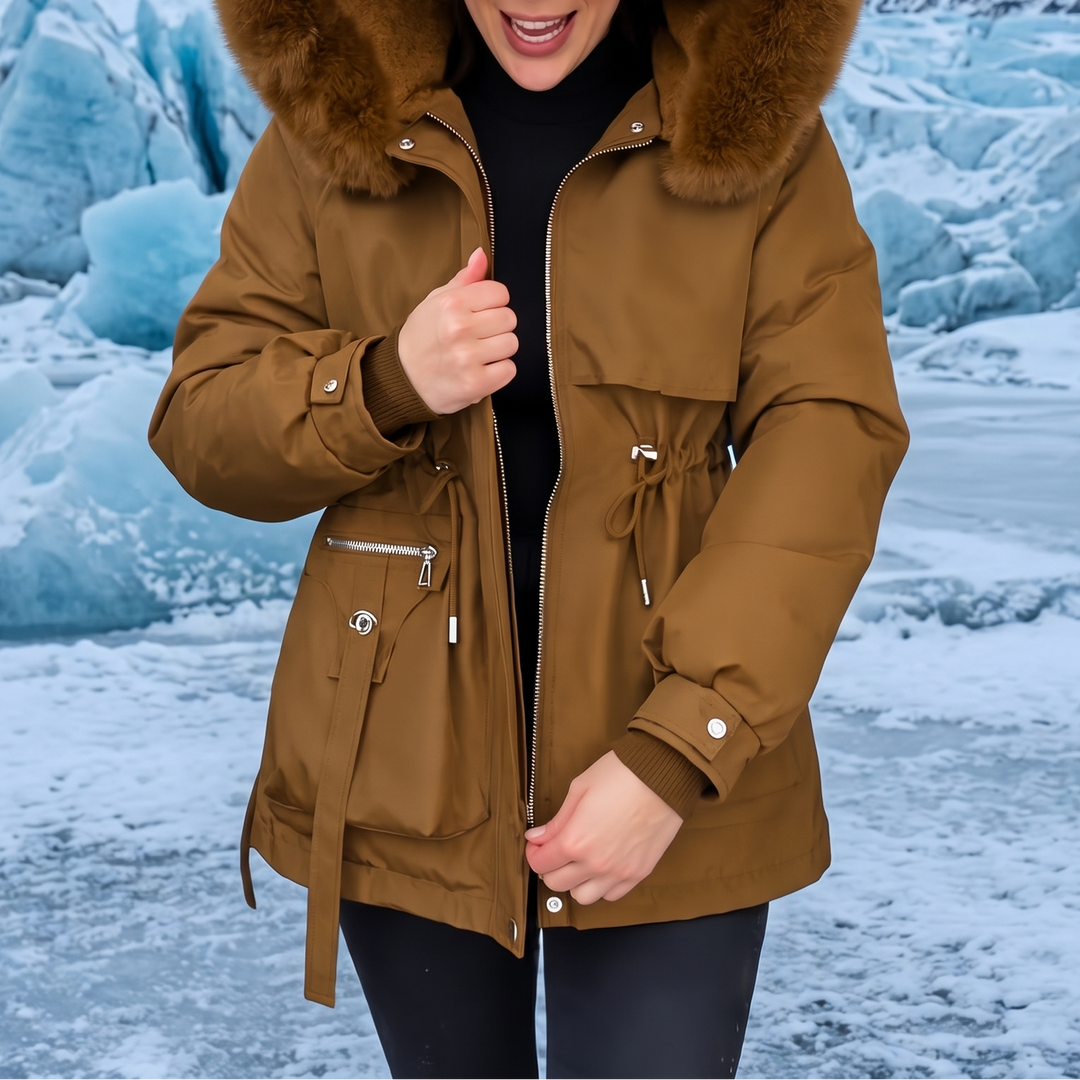 Amalia | Eleganter Wintermantel mit Gürtel