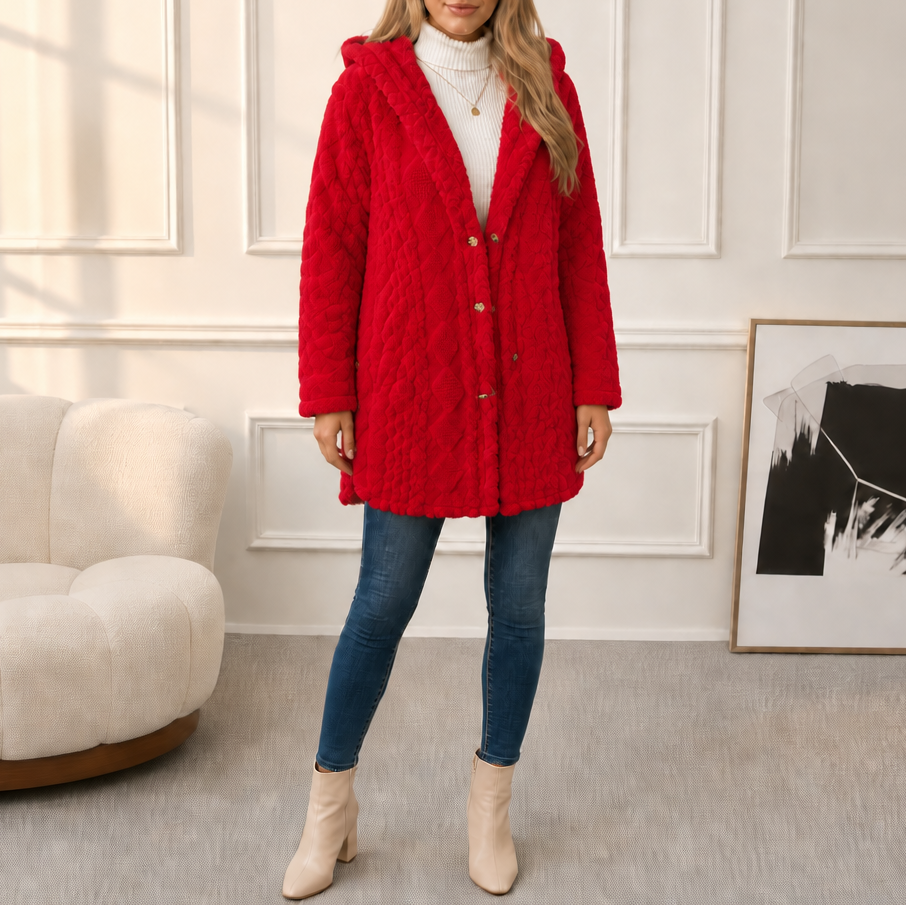 Livia | Kuschelige Strickjacke mit Kapuze