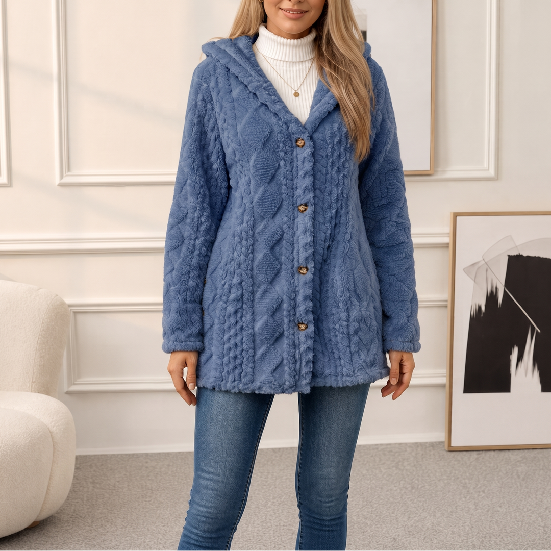 Livia | Kuschelige Strickjacke mit Kapuze