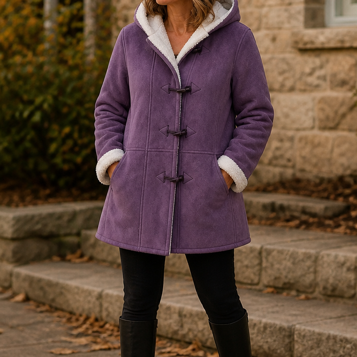 Mathilda | Gefütterter Dufflecoat mit Kapuze