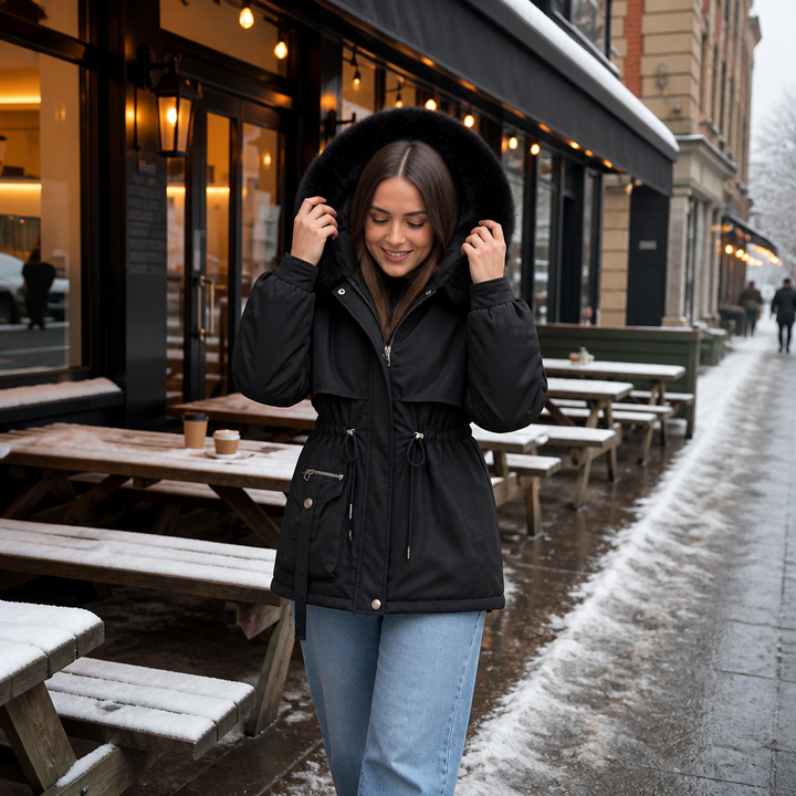 Charlotte | Gefütterte Winterjacke mit Kapuze