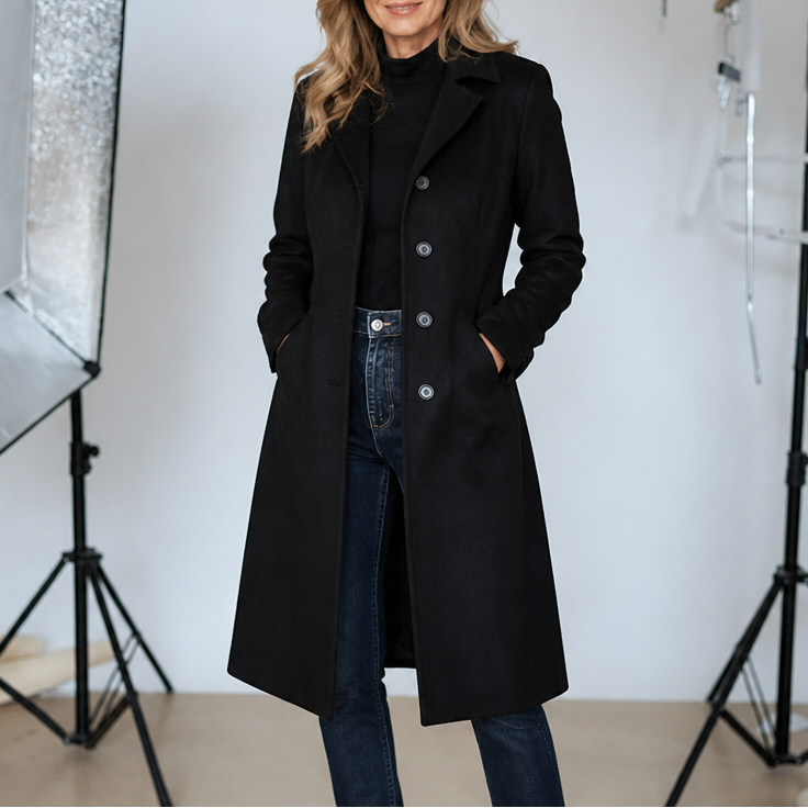 Katharina | Eleganter Mantel mit tailliertem Schnitt