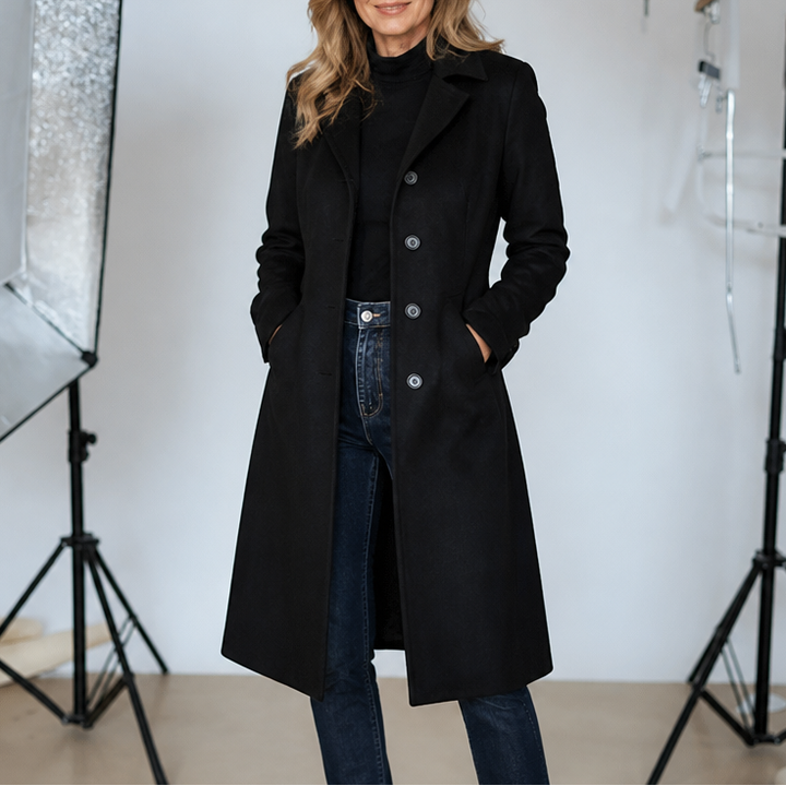 Astrid | Rauleder-Mantel in zeitloser Passform