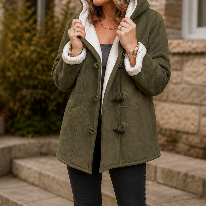 Mathilda | Gefütterter Dufflecoat mit Kapuze