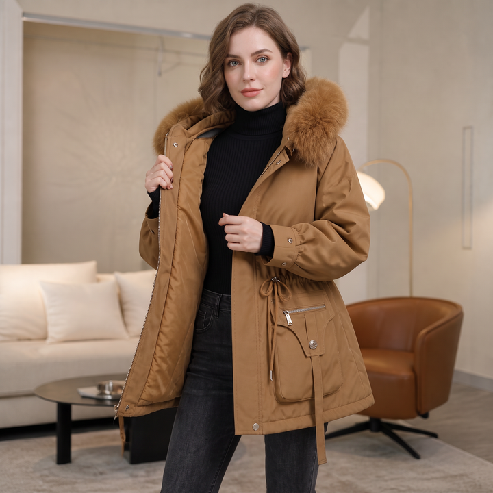 Charlotte | Gefütterte Winterjacke mit Kapuze