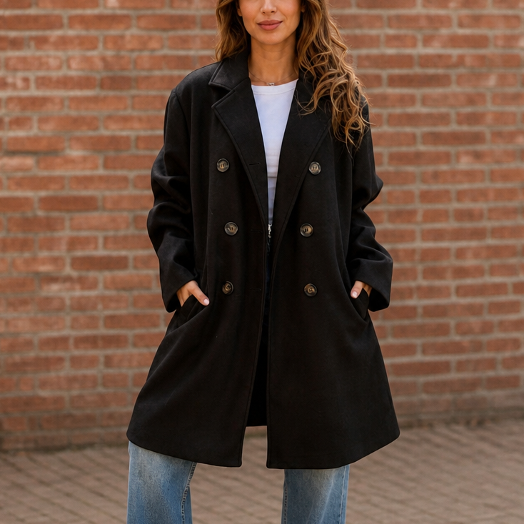 Sophie | Eleganter zweireihiger Mantel