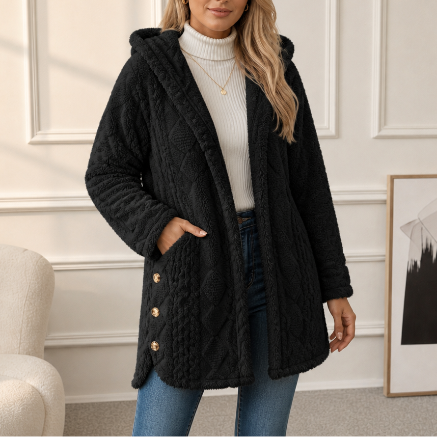 Livia | Kuschelige Strickjacke mit Kapuze