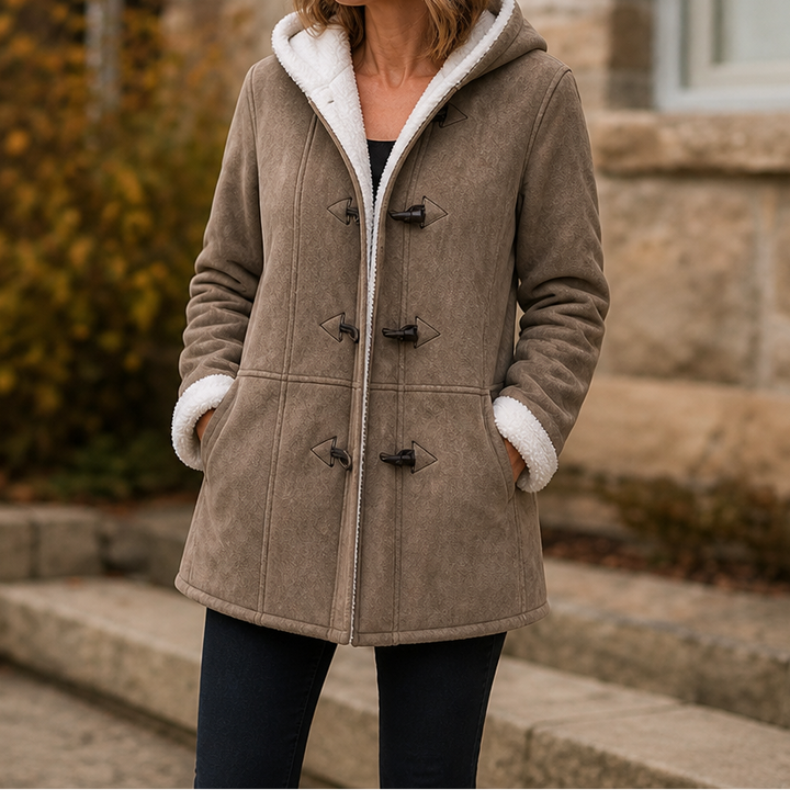 Mathilda | Gefütterter Dufflecoat mit Kapuze