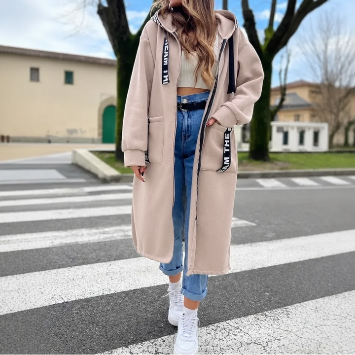 Aurelia | Long-Sweatjacke mit Statement-Bändern